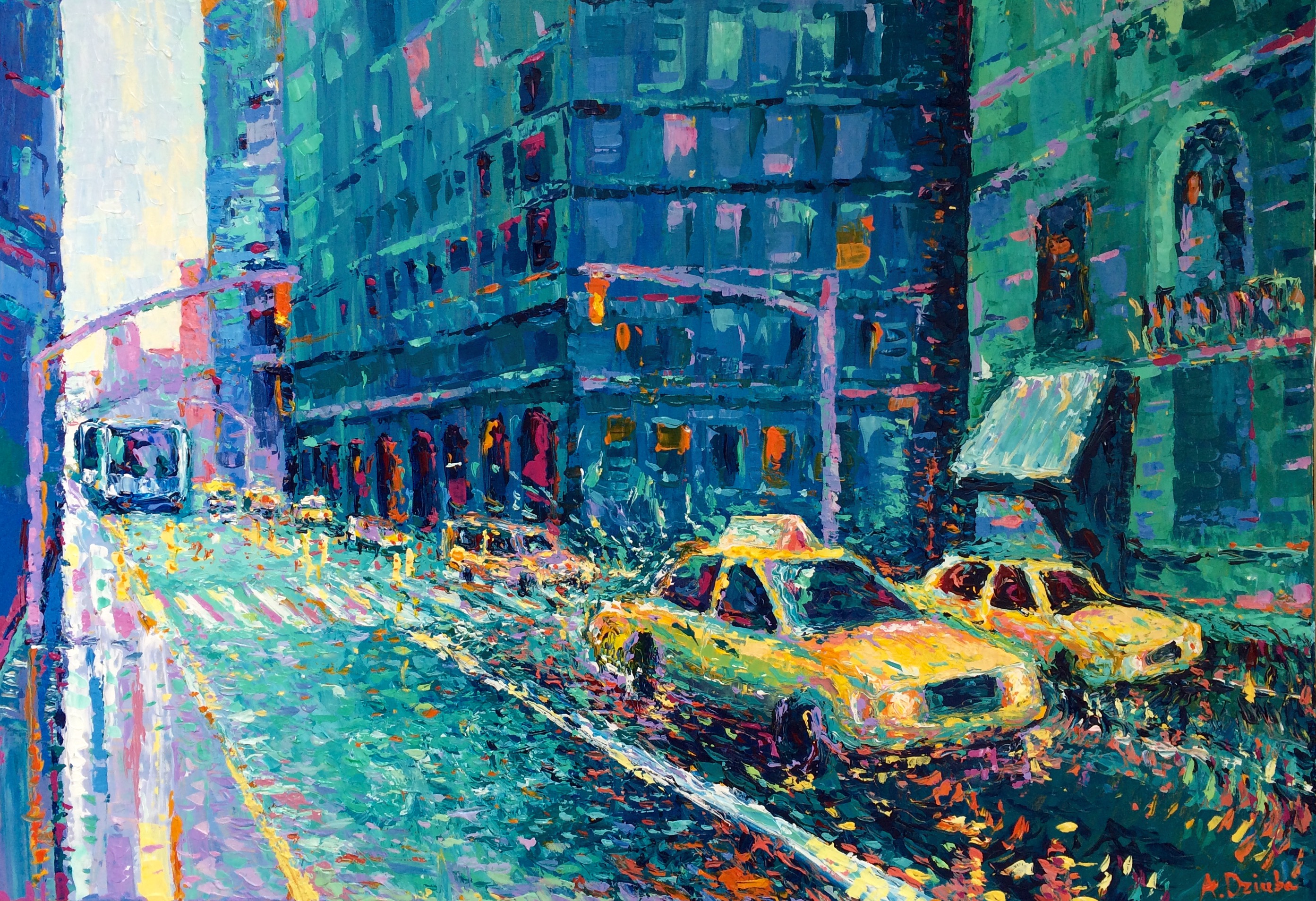 Rainy Day in New York by Adriana Dziuba – Adriana Dziuba Art